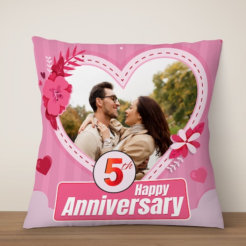 Buy Happy 5th Anniversary Cushion