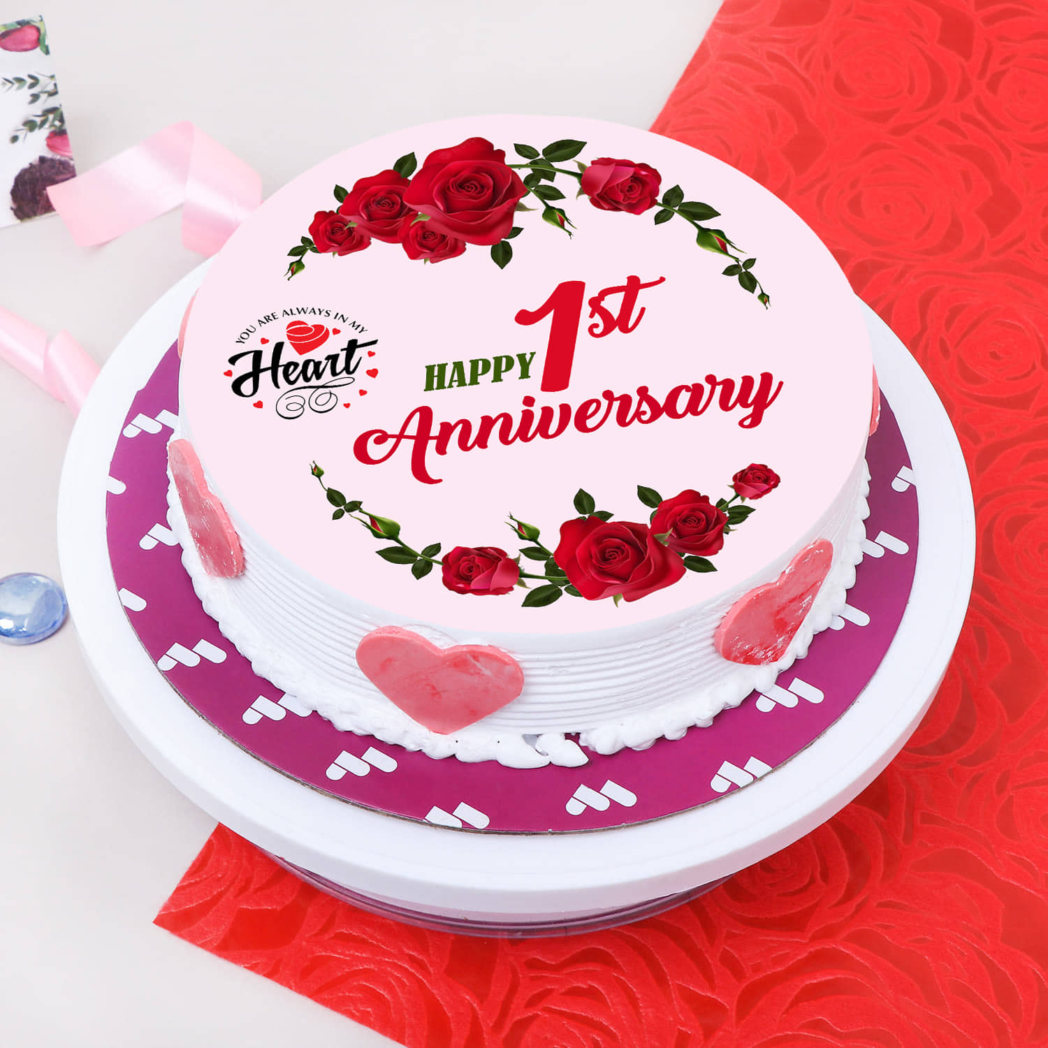 Order 1st Anniversary Cake Online  Best 1st Wedding Anniversary Cake for  Delivery
