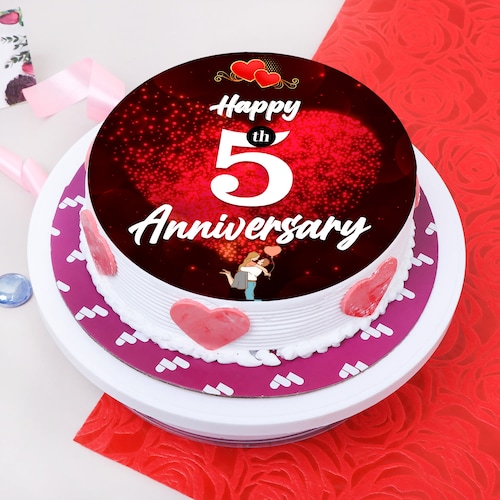 Buy Happy 5th Anniversary Cake