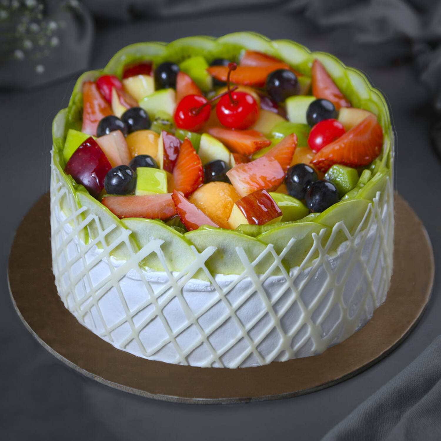 Tedboy | Online HALAL Bakery Shop | Door Step Delivery | Chantilly Fresh Fruit  Cake (Whole)