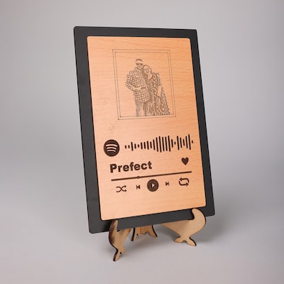 Spotify Engraved Wooden Frame