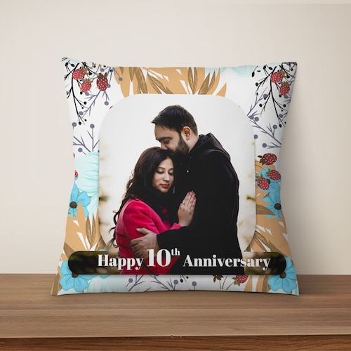 Buy Happy 10th Anniversary Cushion