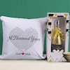 Buy Cushion with Champagne Shaped Chocolate