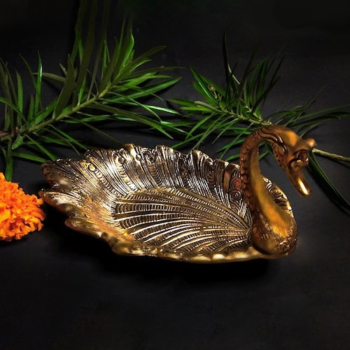 Buy Swan Gold Plated Metal Tray