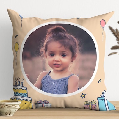 Personalized Birthday Photo Cushion
