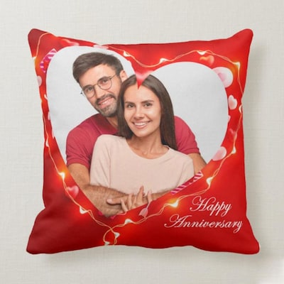 Happy Anniversary Personalised Cushion