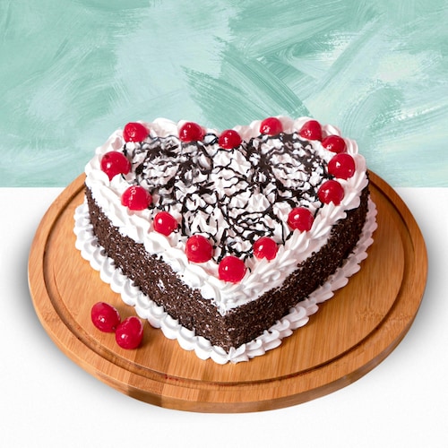 Buy HeartShaped Cherry Blackforest Cake