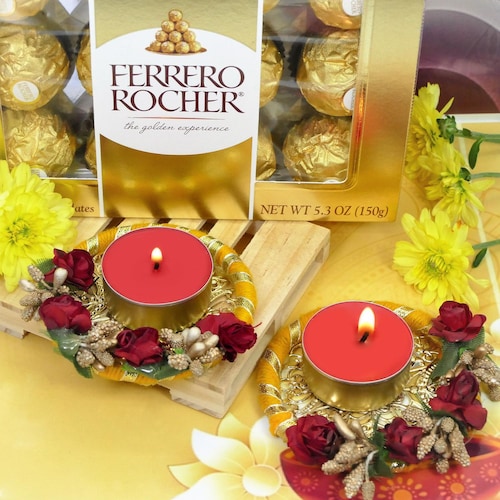 Buy Fancy Diya With Rocher