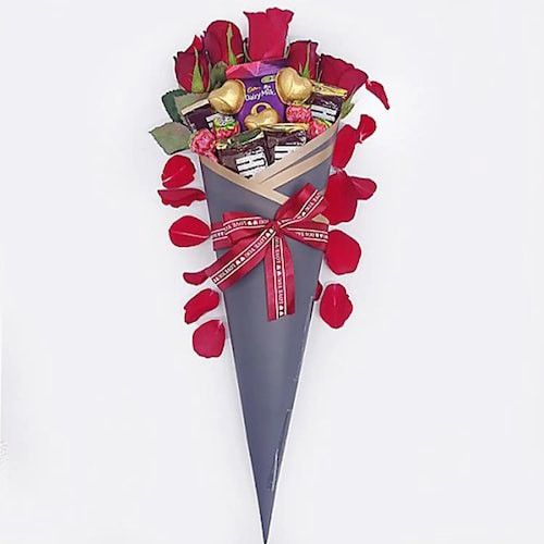 Buy Rose And Choco Bouquet