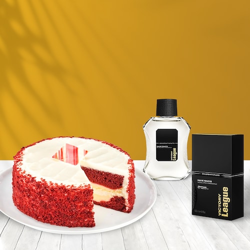 Buy Red Velvet Cake And Mens Perfume