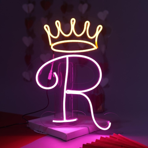 Buy Alphabet Neon Frame With Crown