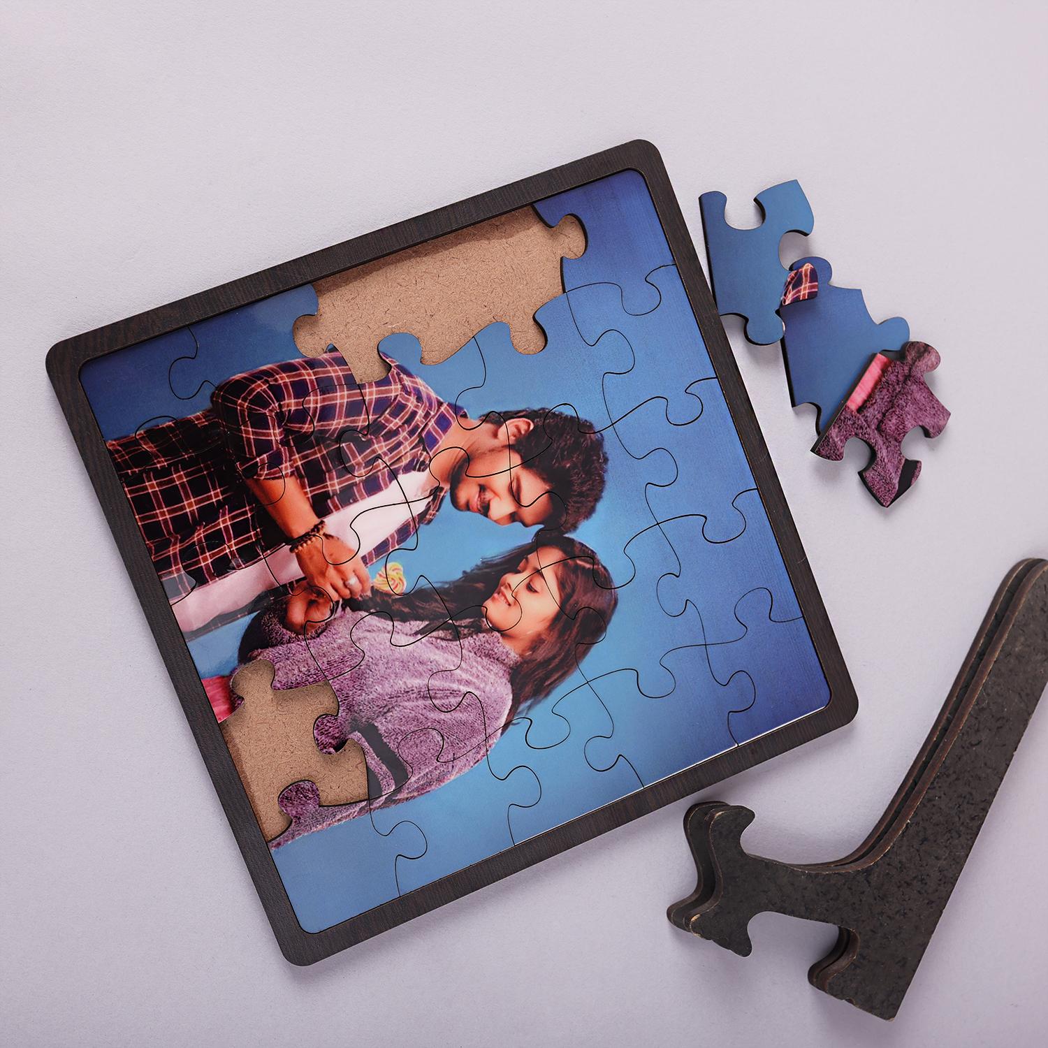Personalized Hand Family Wooden Art Puzzle, TT, Gift For Family - GoDuckee