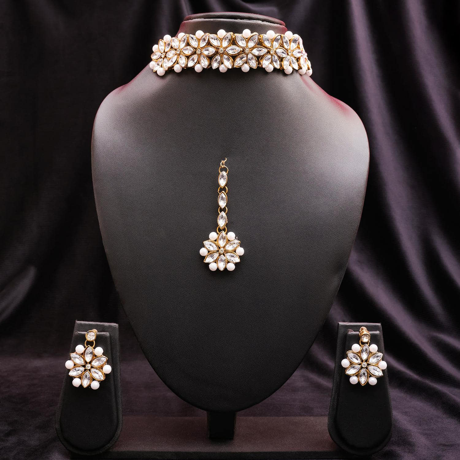 RAJA FASHION JEWELLERS alloy gold plated jewellery set | Necklace set | Earrings  Set | purble.in