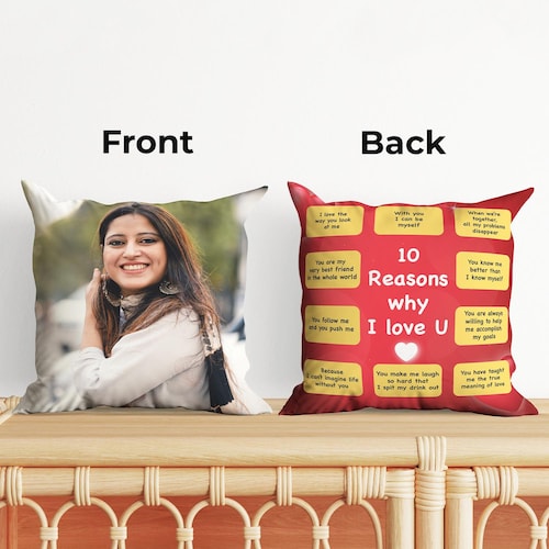 Buy 10 Reasons For Love Personalized Cushion