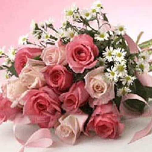 Buy Charming Pink Roses Bunch