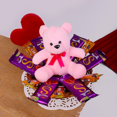 Buy Mixed Chocolate With Cute Teddy