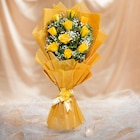 Splendid 10 Yellow Roses Bouquet