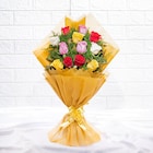 Amber Embraced Mix Roses Bouquet
