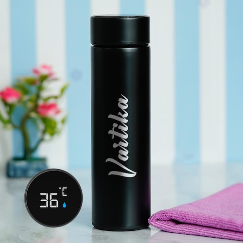 Buy Personalised Led Temperature Bottle For Her