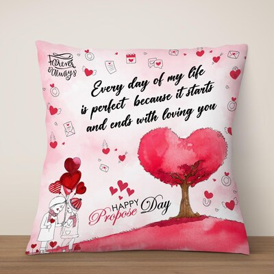 Celestial Propose Day Cushion