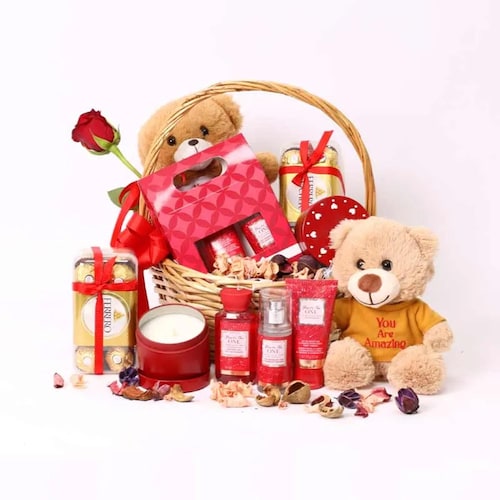 Buy Basket Of Valentines Wishes