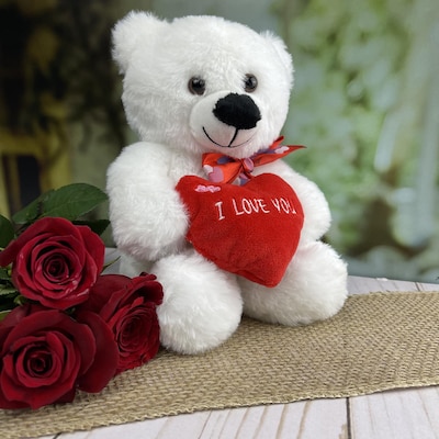 Roses With Teddy Bear