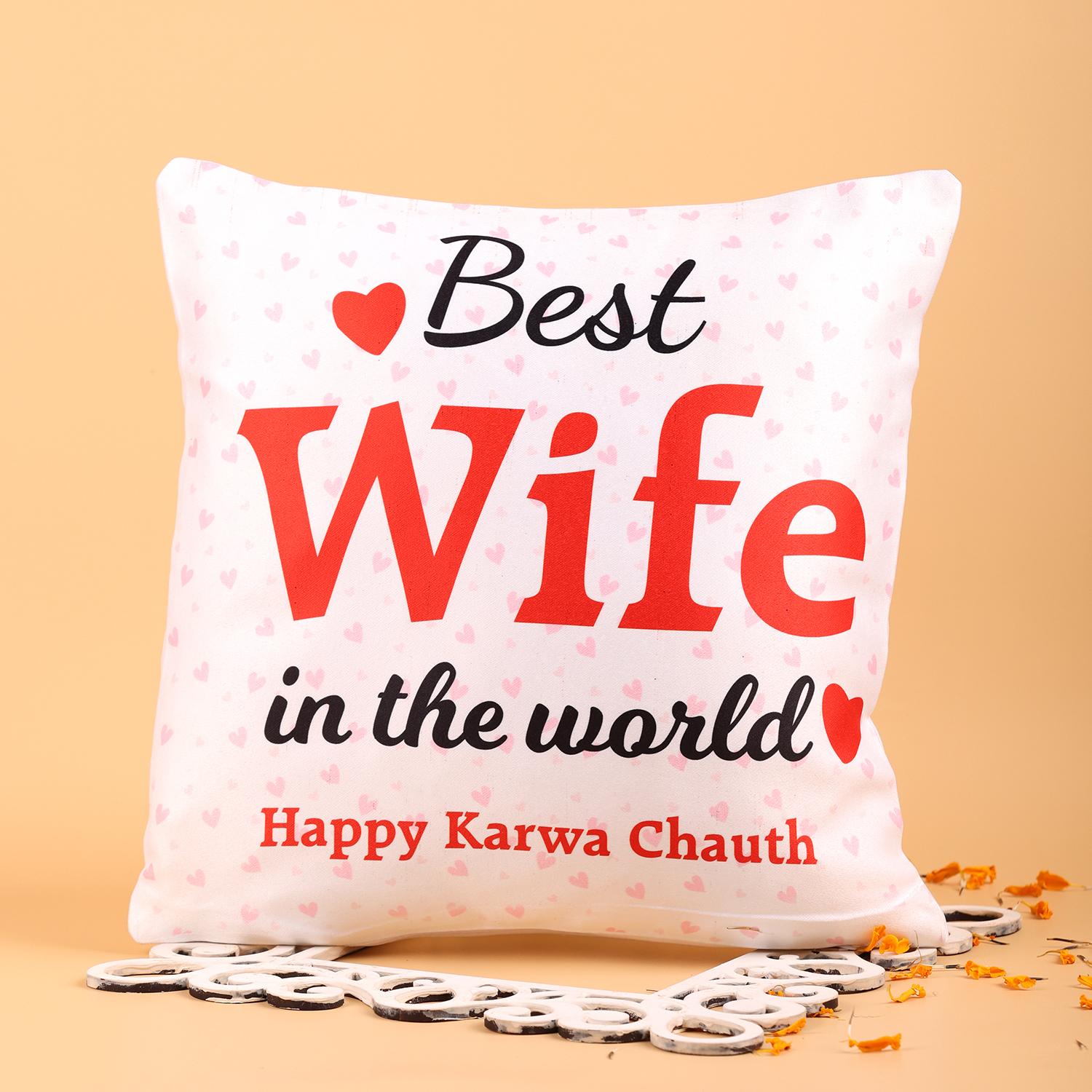 ME & YOU Happy Karwa Chauth Printed Mug with Greeting Card, Tin Box with  Artificial Rose