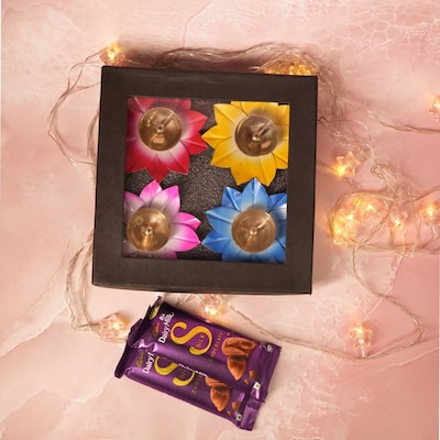 Shimmering Diwali Diyas with Dairy Milk Silk