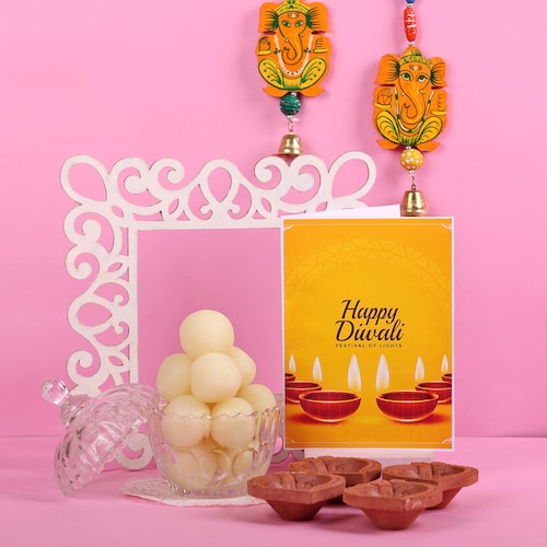 Buy Diwali Sweets and Diyas Hamper