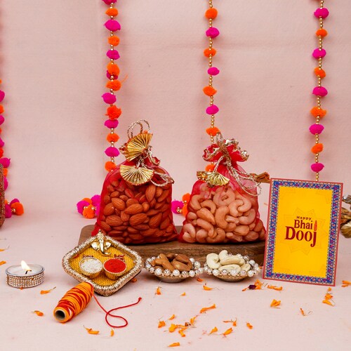 Buy Graceful Ganesha Bhaidooj Thali with Dryfruits