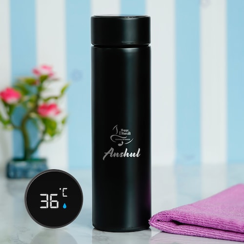 Buy Customised Water Bottle, LED Temperature Water Bottle