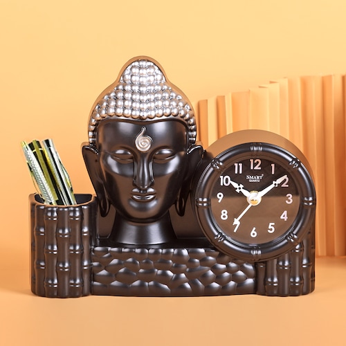 Buy Buddha Sculpture Black Desk Decor with Watch Holder
