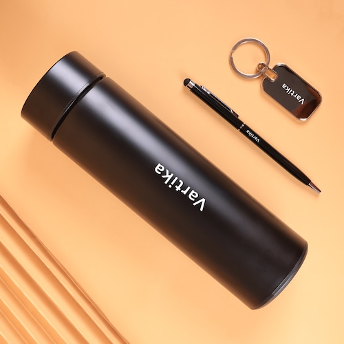 Premium Personalized Pen Keychain and Temperature Bottle