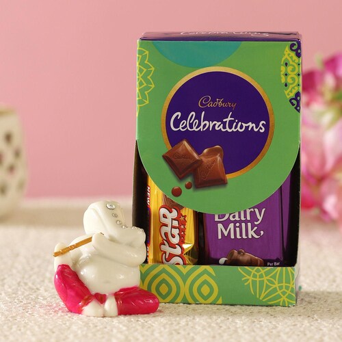 Buy Serene Chocolate Harmony with Ganesha Idol