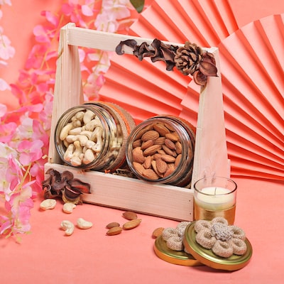 Dryfruits with Candle Hamper