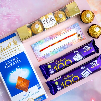 Bhaidooj Kalava with Assorted Chocolates Delights