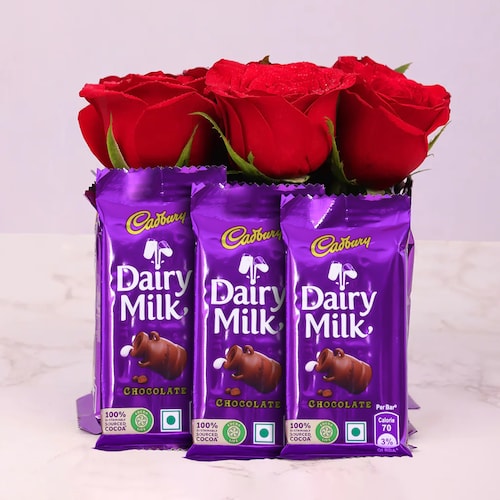 Buy Lovely Chocolate Roses Bunch