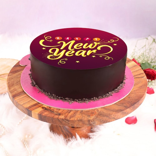Buy New Year Wishes Chocolate Cake