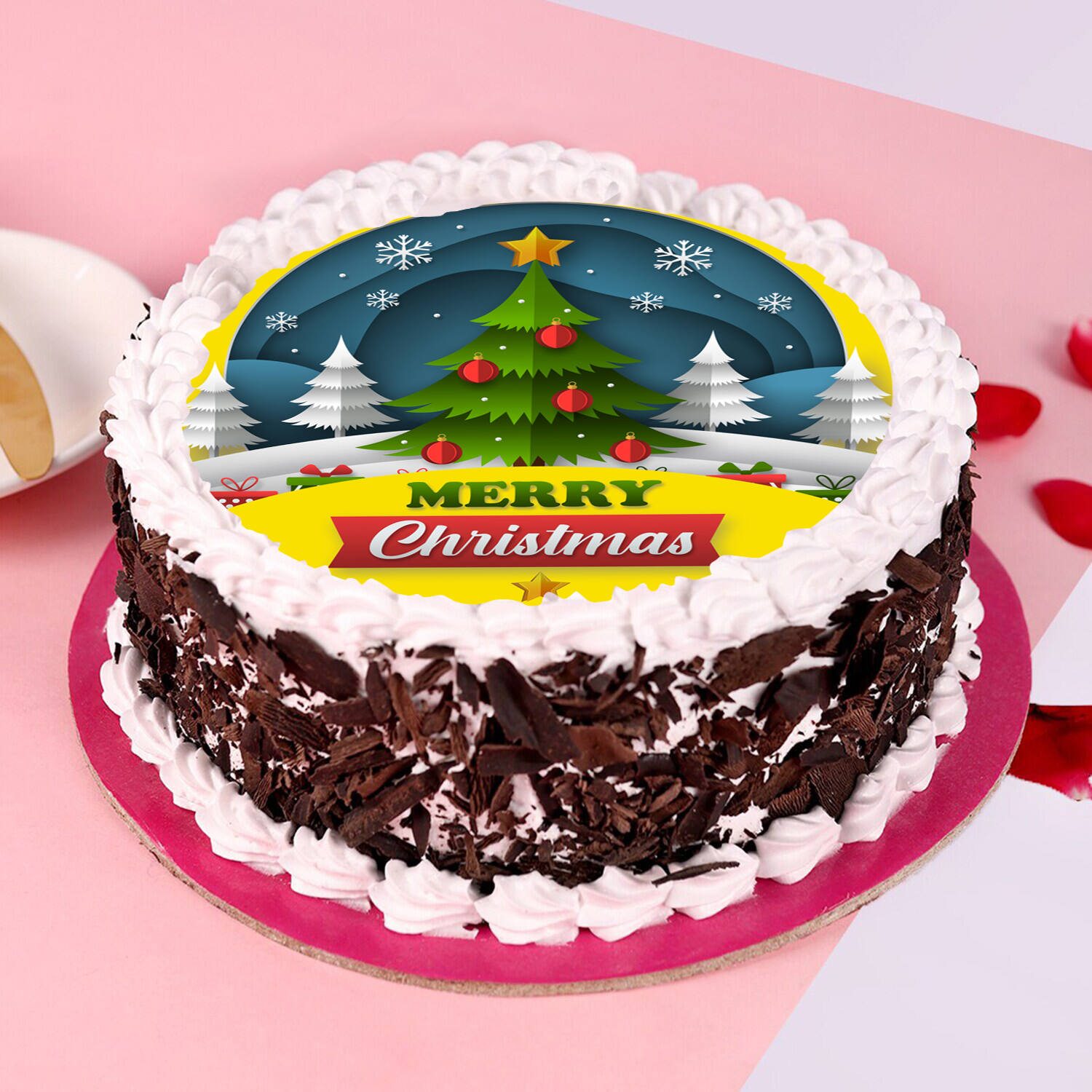 Premium PSD | Cake special merry christmas poster a4 or banner template