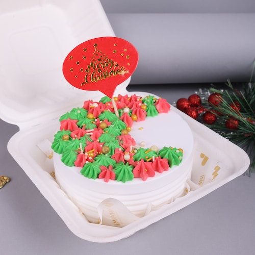 Buy Mini Vanilla Christmas Cake 300 gm