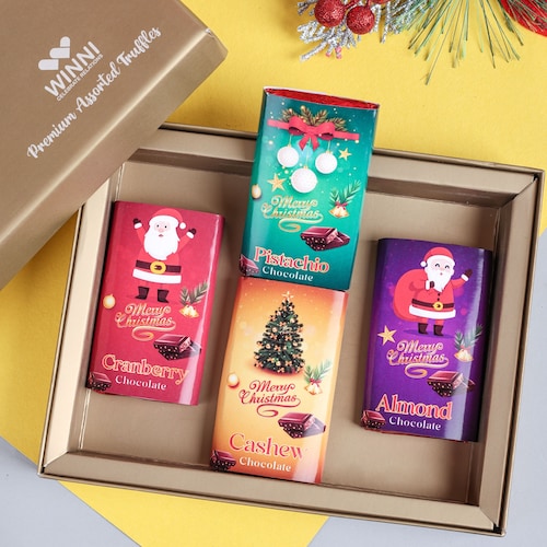 Buy Pack Of 4 Christmas Mix dry Fruits Chocolates