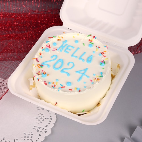 Buy New Year Mini Vanilla Cake 300 gm
