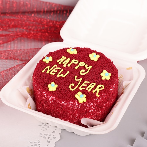 Buy Mini New Year Red Velvet Cake 300 gm