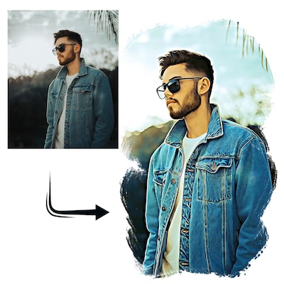 82720_Stylish Guy Oil Painting Art