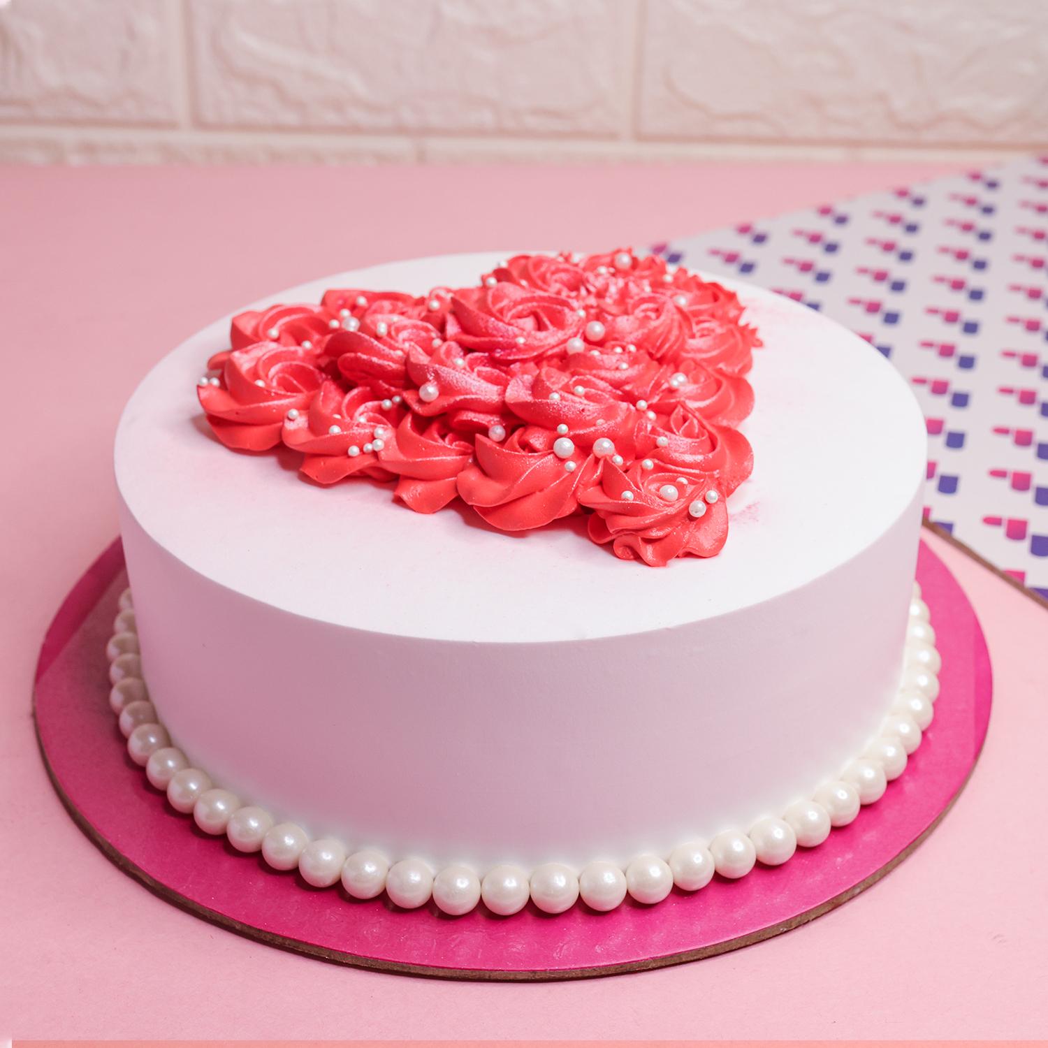 Cake tag: red heart cake topper - CakesDecor