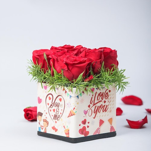 Buy Red Roses You And Me Sticker Vase