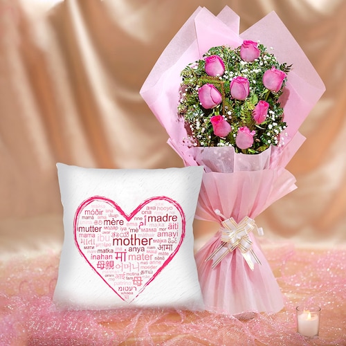 84314_Special Mother Cushion with Pink Blooms