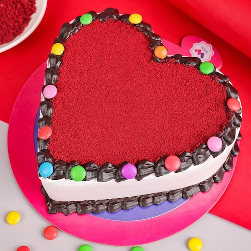 Buy Hearty Red Velvet Gems Cake