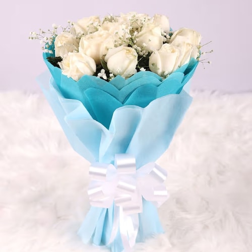 Buy White Roses Bouquet