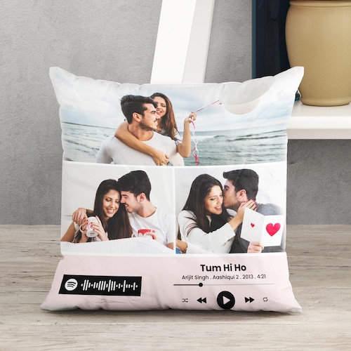 Buy Perfect Personalised Photos And Spotify Cushion